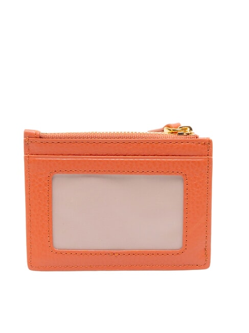 DEW Tarjetero de piel con monedero rojo granadina - Carteras Mujer