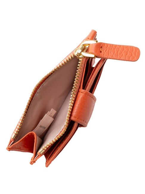 DEW Tarjetero de piel con monedero rojo granadina - Carteras Mujer