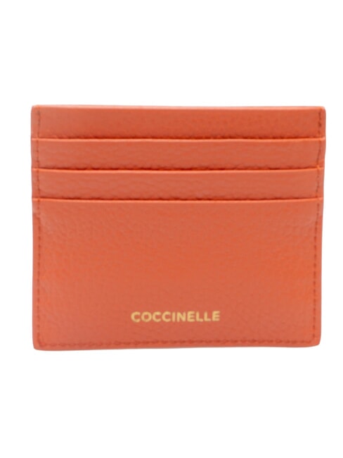 KELSEY Tarjetero plano de cuero rojo granadina - Carteras Mujer