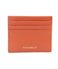 COCCINELLE KELSEY Tarjetero plano de cuero rojo granadina - Carteras Mujer - 3