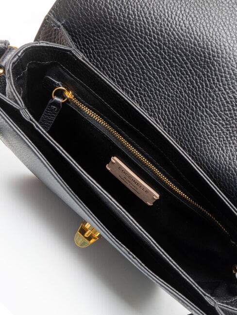 DEW Bolso de hombro de piel negro - Bolsos Mujer