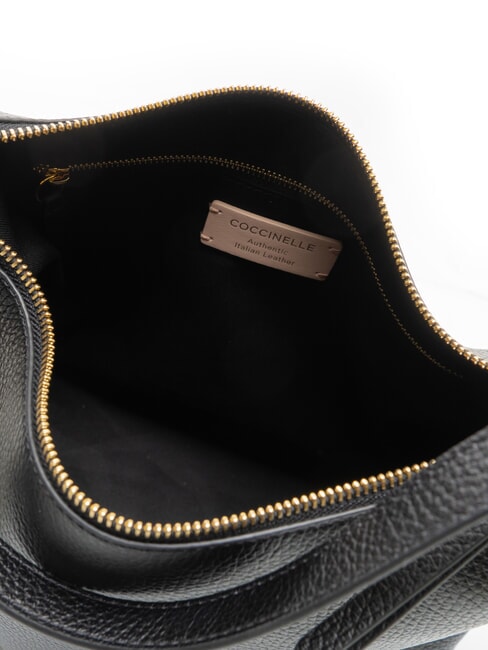 CHERRY Bolso de hombro de piel negro - Bolsos Mujer