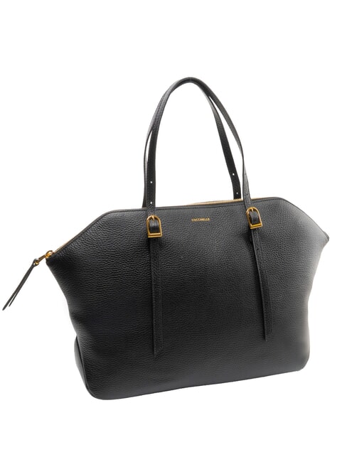 CHERRY Bolso de hombro de piel negro - Bolsos Mujer