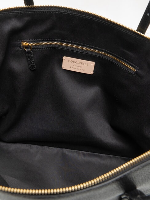 CHERRY Bolso de hombro de piel negro - Bolsos Mujer