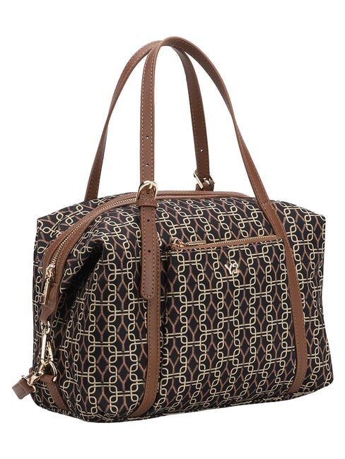 AUDREY Bolso de hombro con logotipo por todas partes tabaco - Bolsos Mujer