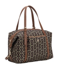 YNOT AUDREY Bolso de hombro con logotipo por todas partes tabaco - Bolsos Mujer - 3