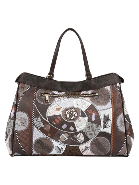 FASHIONOPOLY Bolso de mano con correa para el hombro. chocolate - Bolsos Mujer