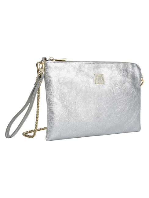 CRACKLE Bolso de mano con correa para el hombro. SILVER - Bolsos Mujer