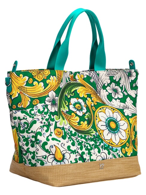 ORTIGIA Bolsa de compras grande, bolso de hombro esmeralda - Bolsos Mujer