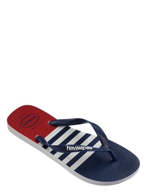 Chanclas TOP NAUTICAL blanco/azul marino/rojo apache - Zapatos Hombre