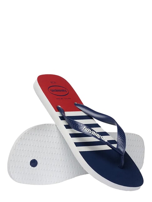 Chanclas TOP NAUTICAL blanco/azul marino/rojo apache - Zapatos Hombre