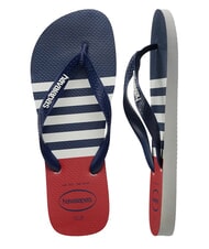 HAVAIANAS Chanclas TOP NAUTICAL blanco/azul marino/rojo apache - Zapatos Hombre - 5