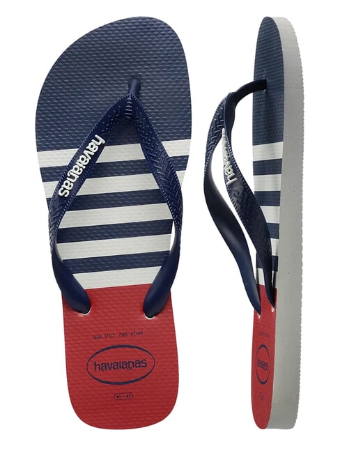 Chanclas TOP NAUTICAL blanco/azul marino/rojo apache - Zapatos Hombre