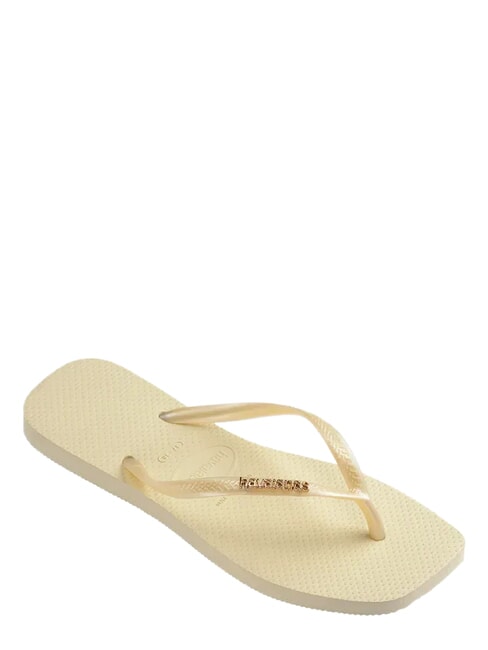 SQUARE LOGO Chancletas crema de mantequilla - Zapatos Mujer