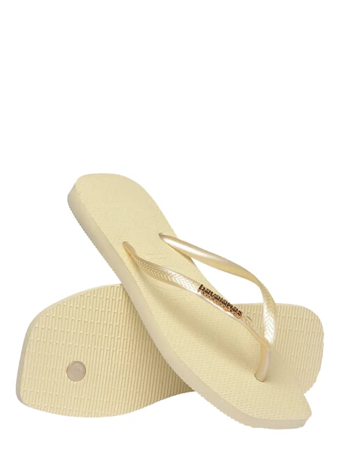 SQUARE LOGO Chancletas crema de mantequilla - Zapatos Mujer