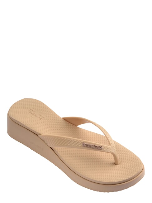 HIGH PLATFORM Chanclas dorado - Zapatos Mujer