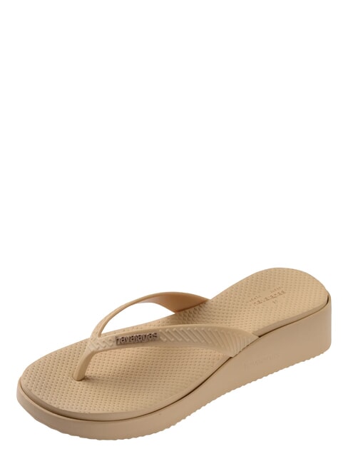 HIGH PLATFORM Chanclas dorado - Zapatos Mujer