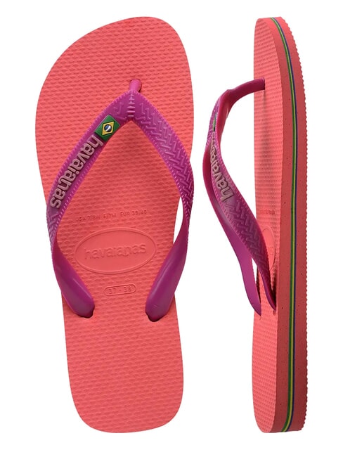 BRASIL LOGO Chanclas para hombre coral/rosa - Zapatos unisex
