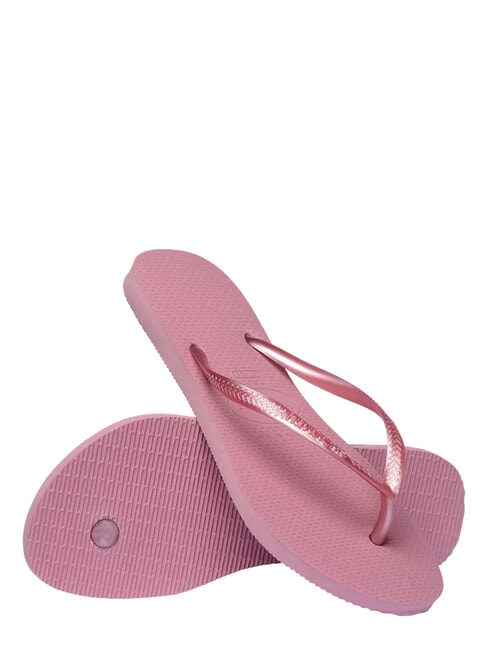 SQUARE LOGO Chancletas rosas de gasa - Zapatos Mujer