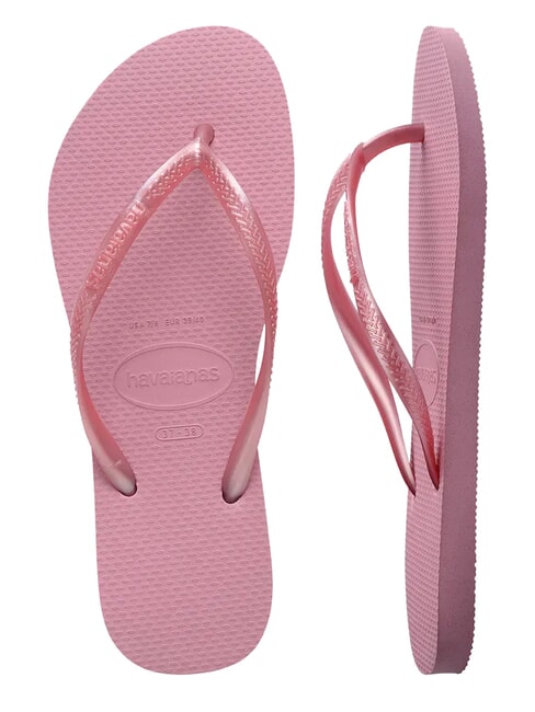 SQUARE LOGO Chancletas rosas de gasa - Zapatos Mujer