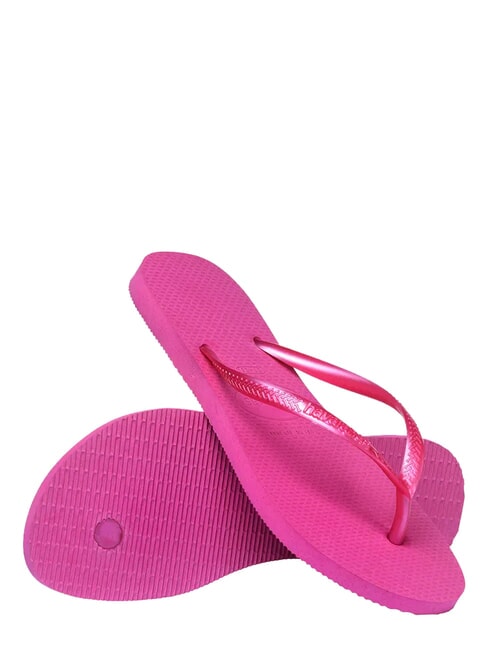 Chanclas SLIM goma rosa metalizada - Zapatos Mujer