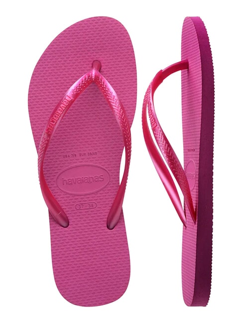 Chanclas SLIM goma rosa metalizada - Zapatos Mujer