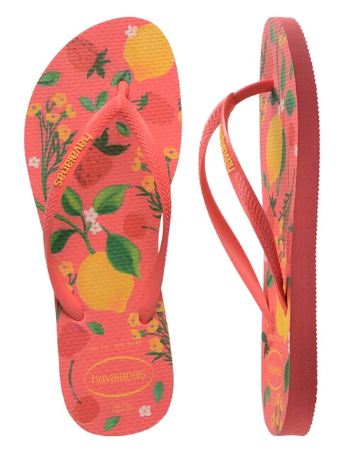 SLIM SUMMER BLISS Chanclas coral tropical - Zapatos Mujer