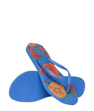 HAVAIANAS SLIM SUMMER BLISS Chanclas azul brillante - Zapatos Mujer - 4