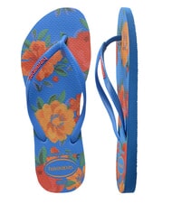 HAVAIANAS SLIM SUMMER BLISS Chanclas azul brillante - Zapatos Mujer - 5