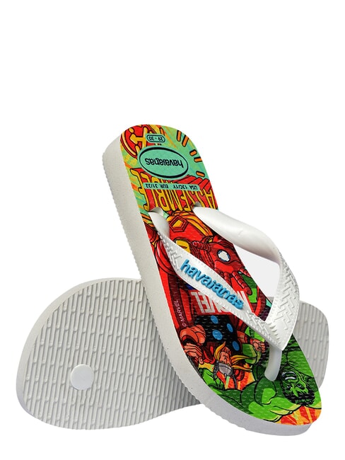 TOP MARVEL 2 Chanclas BLANCO / BLANCO / AZUL - Zapatos de beb&eacute;