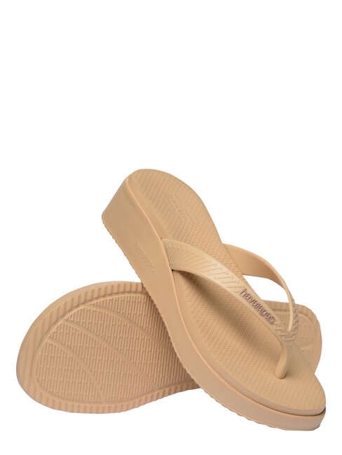 HIGH PLATFORM Chanclas dorado - Zapatos Mujer