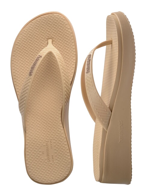 HIGH PLATFORM Chanclas dorado - Zapatos Mujer