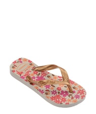 HAVAIANAS FLORES Chanclas beige/dorado - Zapatos de beb&eacute; - 3