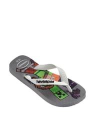 HAVAIANAS MINECRAFT Chanclas gris acero/blanco - Zapatos de beb&eacute; - 3