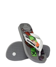 HAVAIANAS MINECRAFT Chanclas gris acero/blanco - Zapatos de beb&eacute; - 4