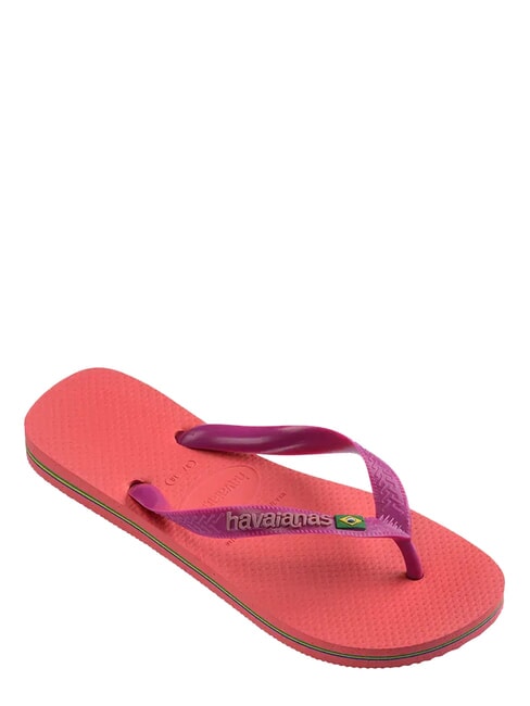 BRASIL LOGO Chanclas para hombre coral/rosa - Zapatos unisex