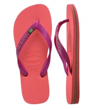 HAVAIANAS BRASIL LOGO Chanclas para hombre coral/rosa - Zapatos unisex - 5