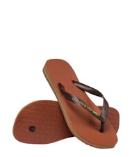 HAVAIANAS BRASIL LOGO Chanclas para hombre &oacute;xido/marr&oacute;n oscuro - Zapatos unisex - 4