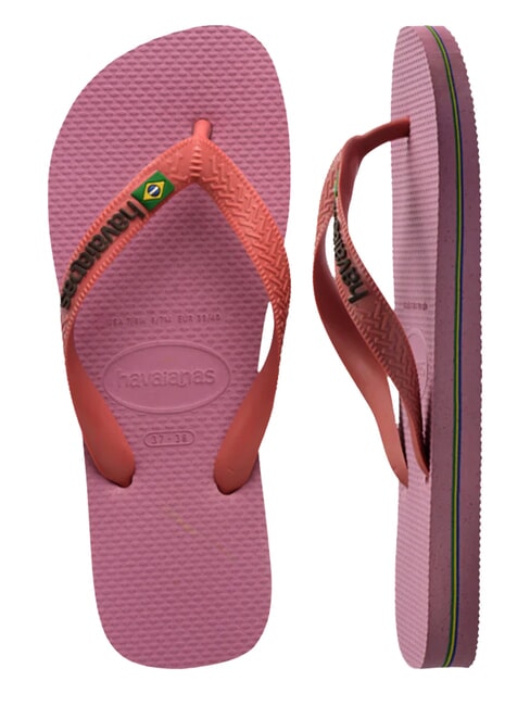 BRASIL LOGO Chanclas para hombre rosas de gasa - Zapatos unisex