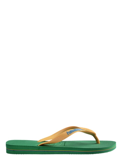BRASIL LOGO Chanclas para hombre verde/amarillo - Zapatos unisex