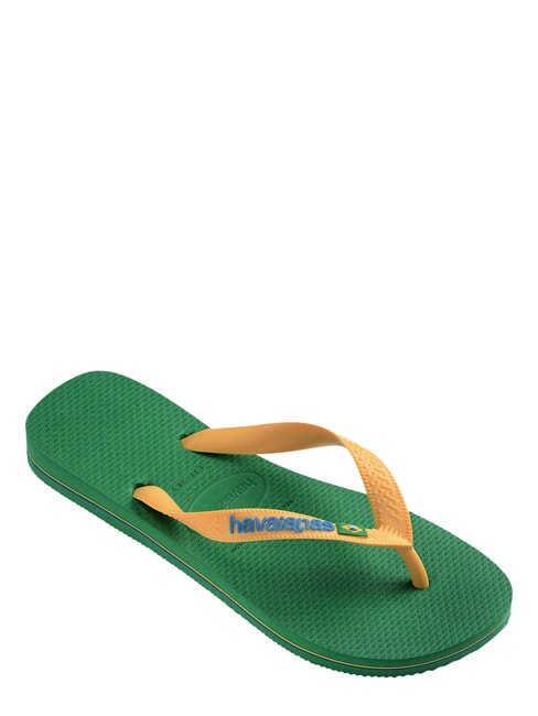 BRASIL LOGO Chanclas para hombre verde/amarillo - Zapatos unisex
