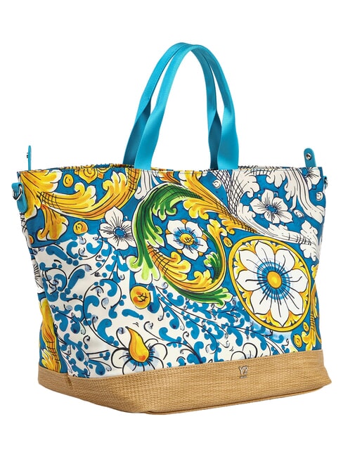 ORTIGIA Bolsa de playa grande aguamarina - Bolsos Mujer