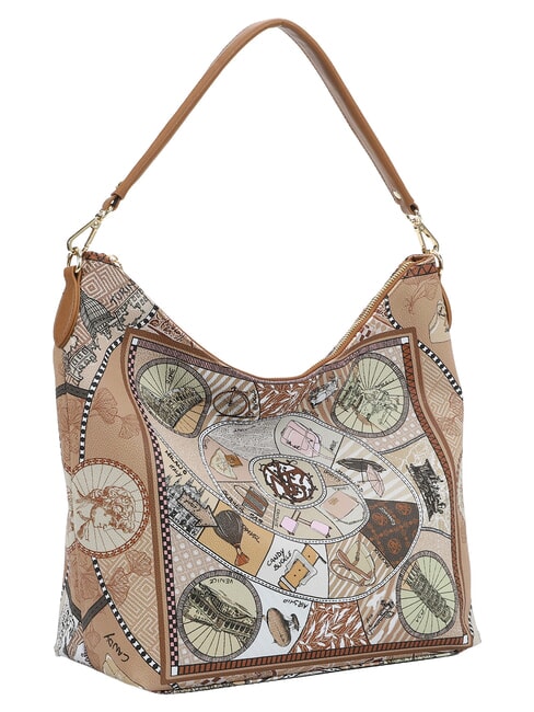FASHIONOPOLY Bolso de hombro arena - Bolsos Mujer