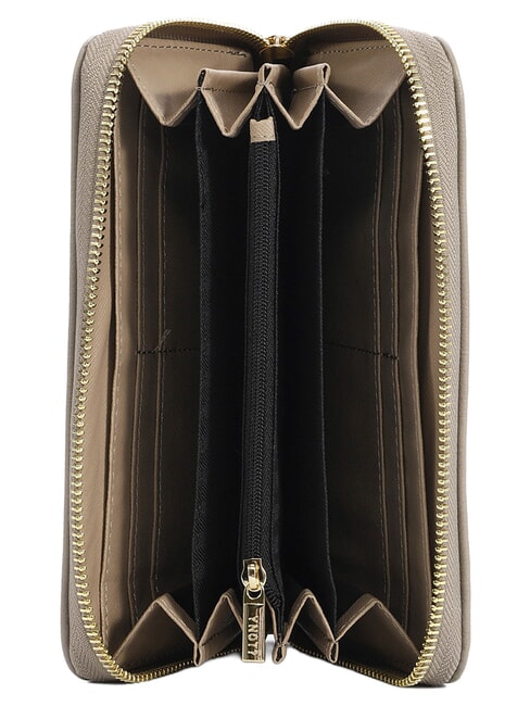 LOVERS Cartera grande con cremallera. gris pardo - Carteras Mujer