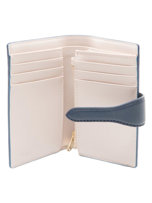 MIASOFIA Cartera de cuero azul tinta - Carteras Mujer