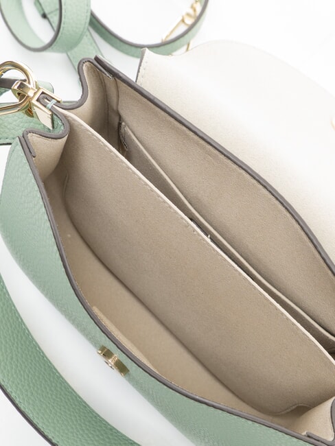 GARDENIA Mini bolso de hombro, en piel verdes minerales - Bolsos Mujer
