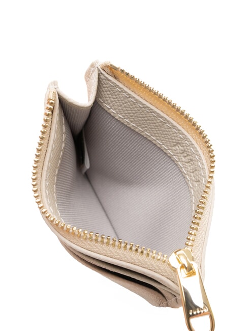 GARDENIA Tarjetero plano de cuero perla - Carteras Mujer
