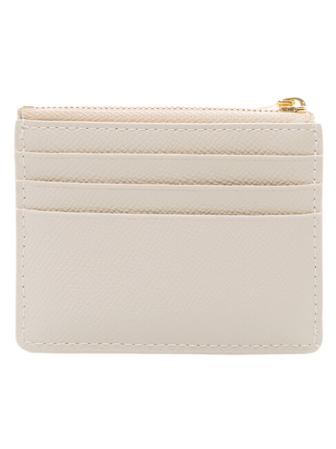 GARDENIA Tarjetero plano de cuero perla - Carteras Mujer