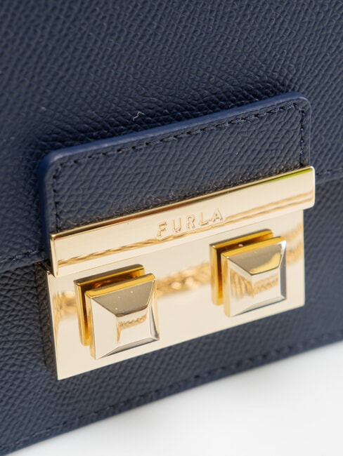 BELLA  Mini bolso bandolera, en piel. azul tinta - Bolsos Mujer