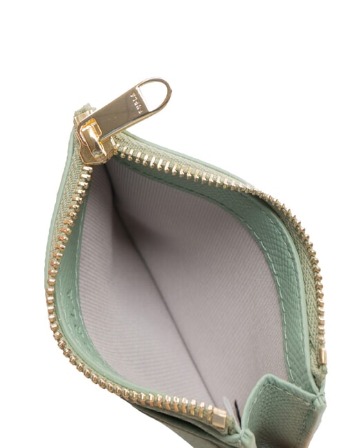 GARDENIA Tarjetero plano de cuero verdes minerales - Carteras Mujer